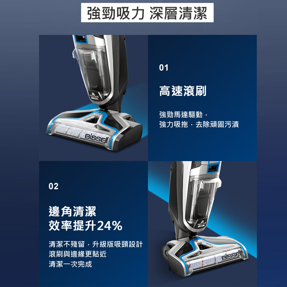 【限時特賣會】美國 Bissell 必勝 Crosswave 無線版 四合一吸塵洗地機 2582T (9成新福利品)_6