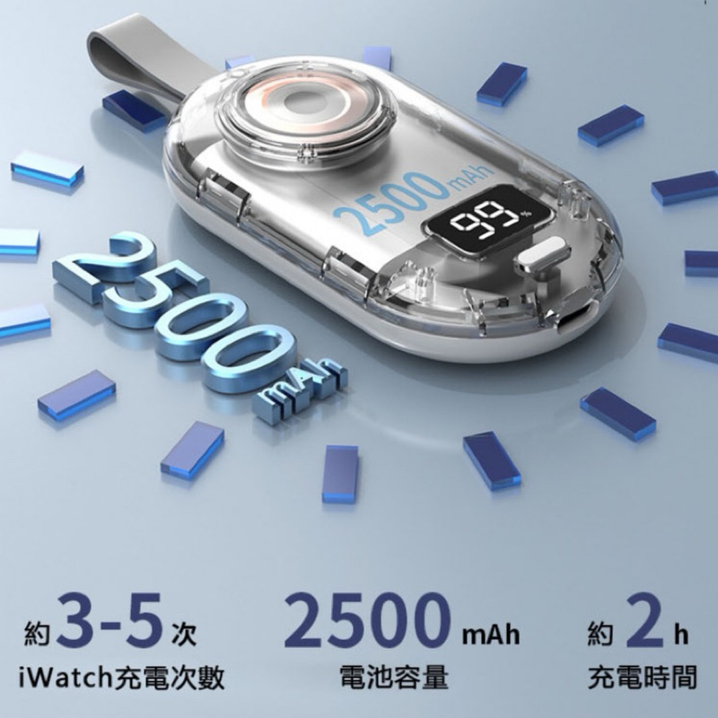 Product image 【台灣現貨】手錶行動電源 適用iwatch2345678Ultra 手錶磁吸充 無線磁吸充 磁力無線充手機二合一充 3